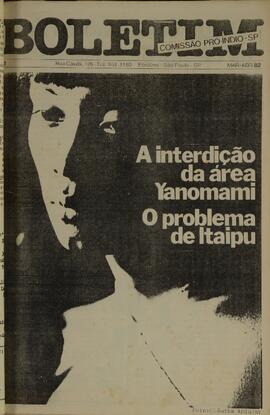 BOLETIM COMISSÃO PRÓ-ÍNDIO - SÃO PAULO COMISSÃO PRÓ-ÍNDIO - 1982 - Nº08