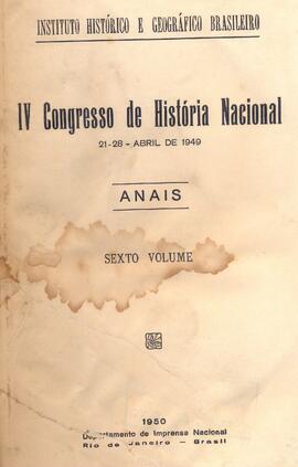 Anais IV Congresso de História Nacional