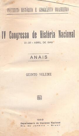 Anais IV Congresso de História Nacional