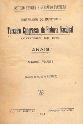 Anais Terceiro Congresso de História Nacional
