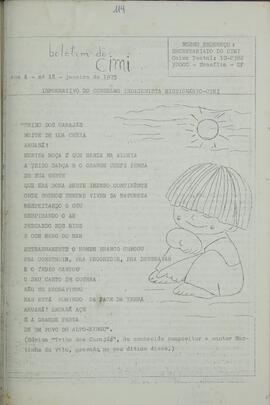 BOLETIM DO CIMI - BRASÍLIA DF CONSELHO INDIGENISTA MISSIONÁRIO - 1975 - Nº18
