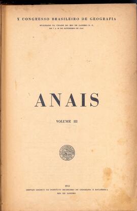 Anais do X Congresso Brasileiro de Geografia
