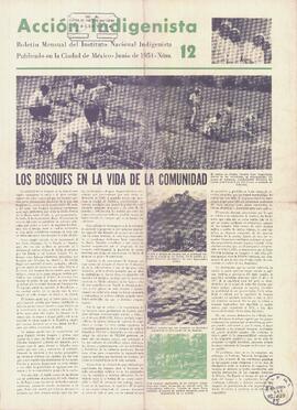 ACCION INDIGENISTA - CIDADE DO MÉXICO INSTITUTO NACIONAL INDIGENISTA - 1954 - Nº12