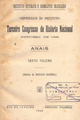 Anais Terceiro Congresso de História Nacional