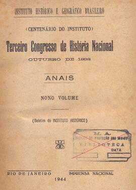 Anais Terceiro Congresso de História Nacional