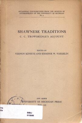 Shawnese traditions: C. C. Trowbridge's account.