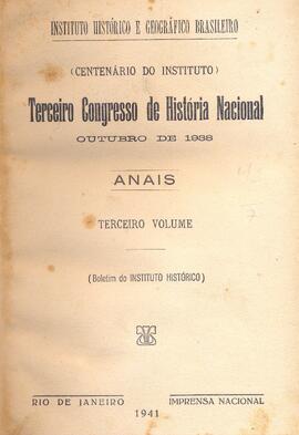 Anais Terceiro Congresso de História Nacional