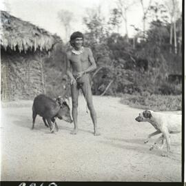 Índio Urubu com animais