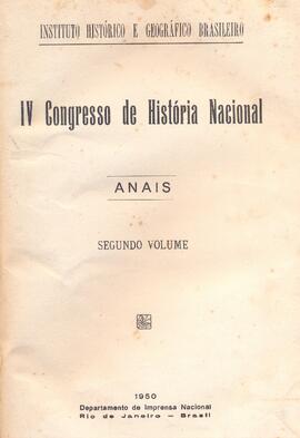 Anais IV Congresso de História Nacional