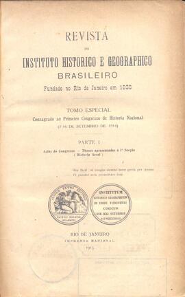 Anais do Primeiro Congresso de História Nacional