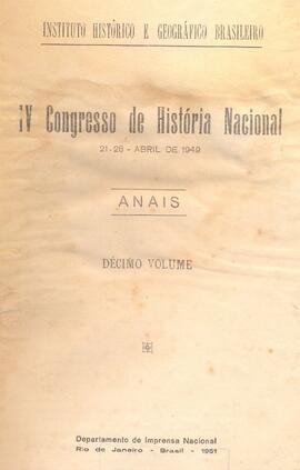 Anais IV Congresso de História Nacional