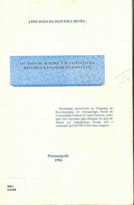 137 anos de sempre: um capítulo da história Kanamari do contato