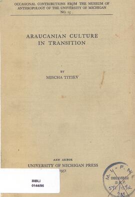 Araucanian culture in transition