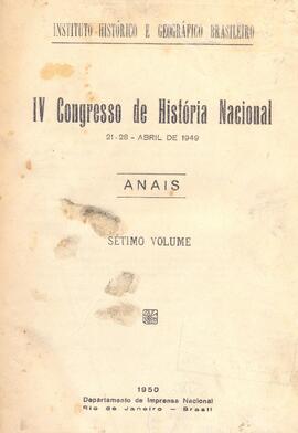 Anais IV Congresso de História Nacional